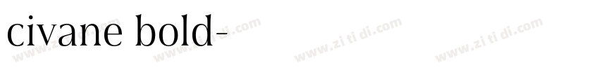 civane bold字体转换
